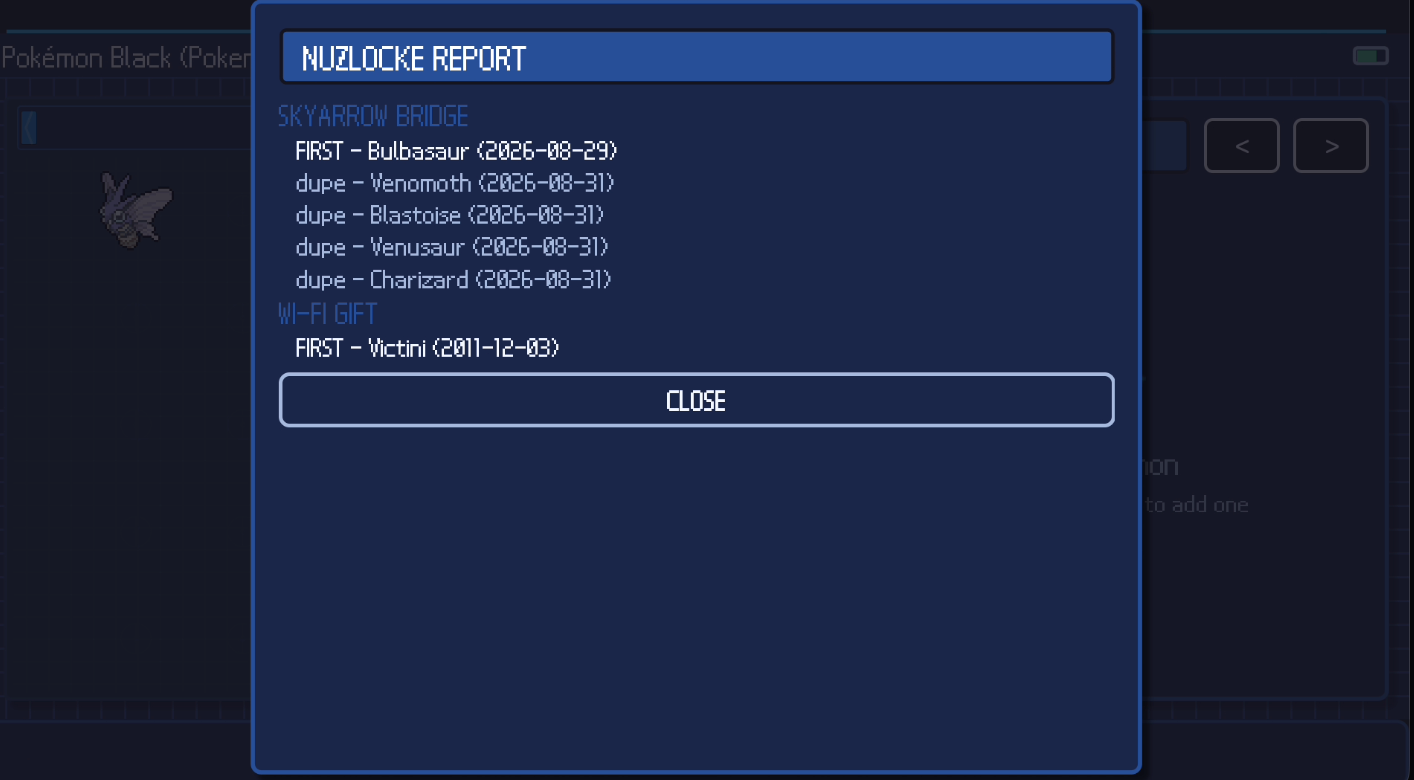 Nuzlocke report
