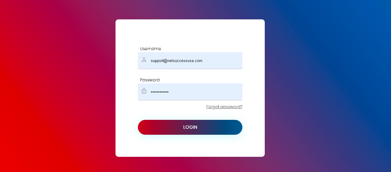 Login screenshot