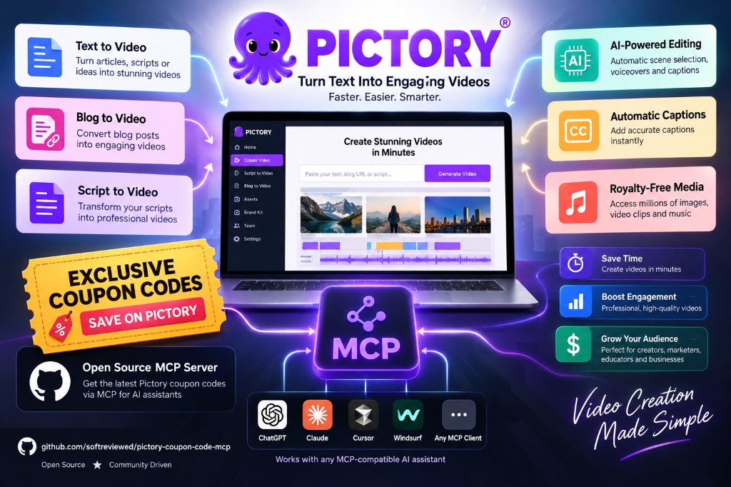 Pictory Coupon Code & MCP Server