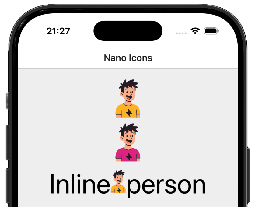 Multicolor icon example showing per-layer color overrides
