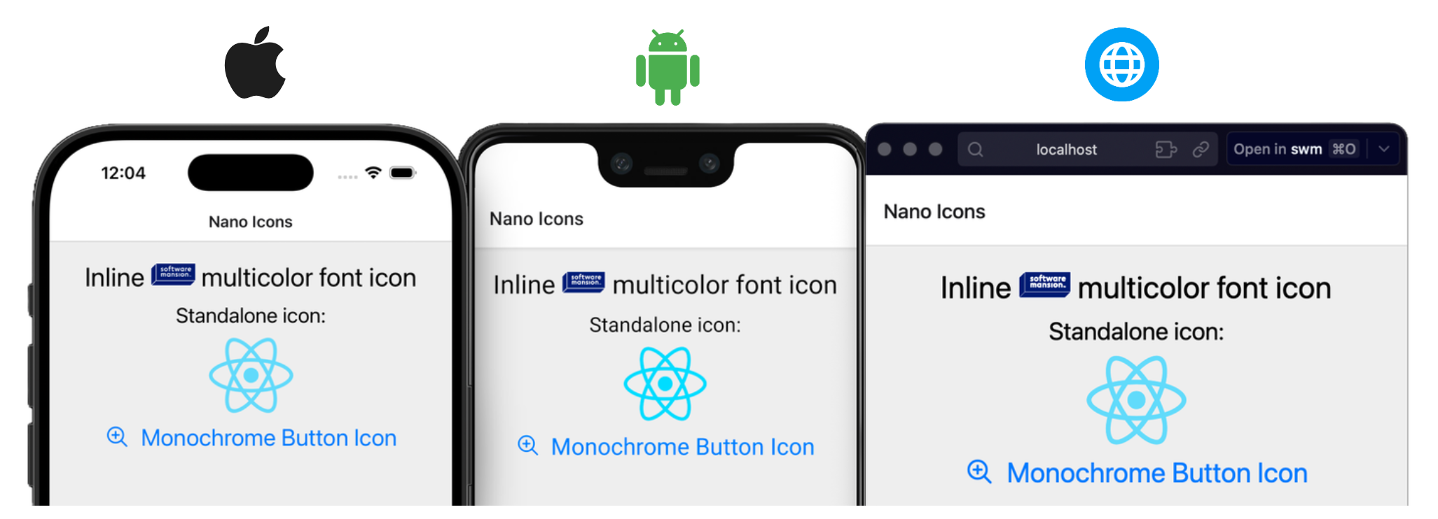 Nano Icons Platforms Showcase