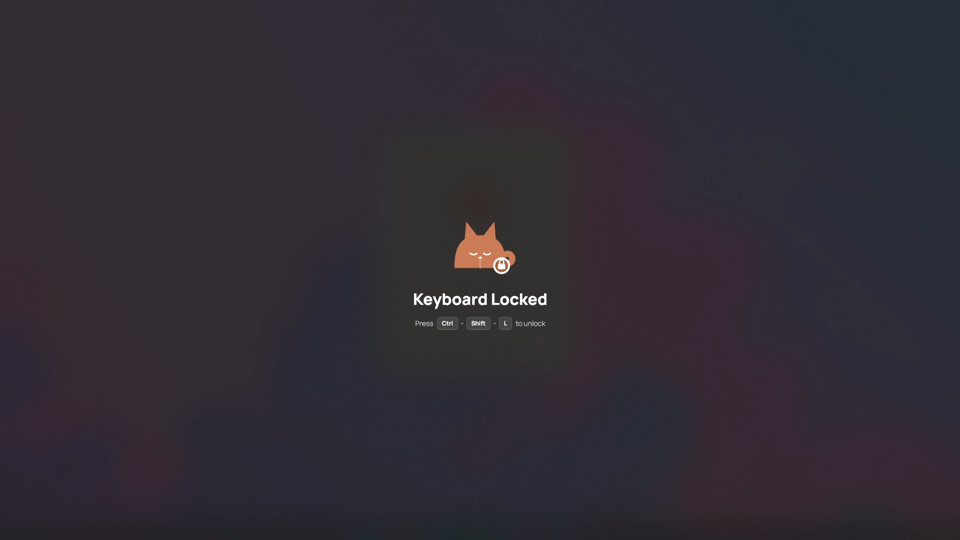 Glassmorphism lock overlay