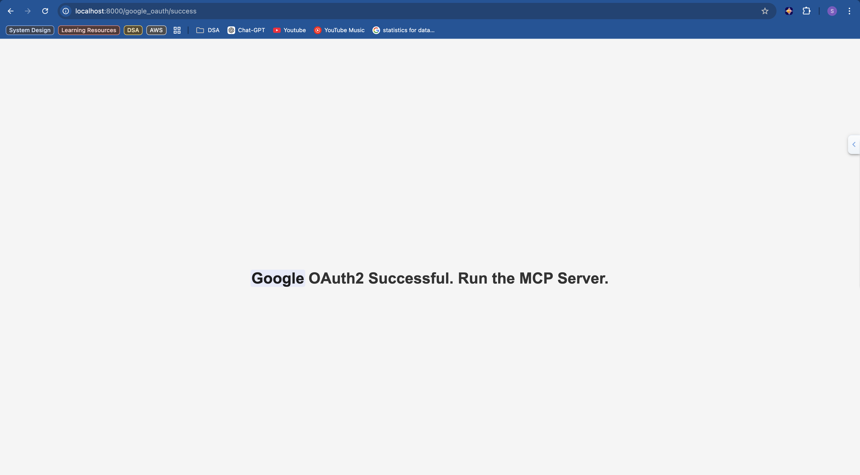 OAuth Success Page