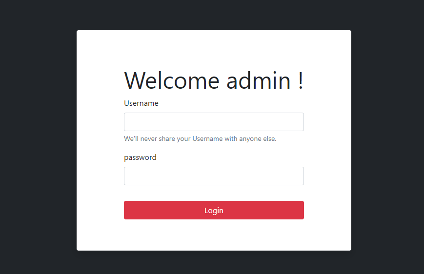 Login Admin Screenshot