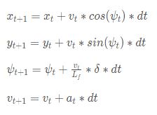 Kinematic State update equations