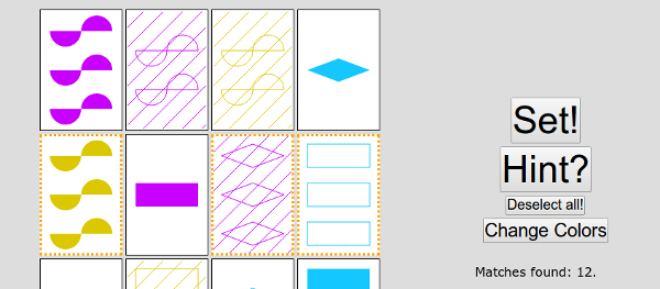 screenshot of set clone UX showing several cards and a few UI buttons
