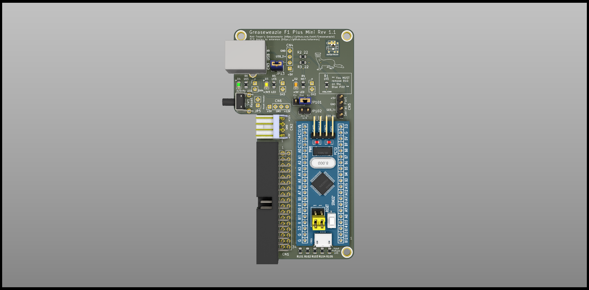 Greaseweazle F1 Plus 3.5, from the project README