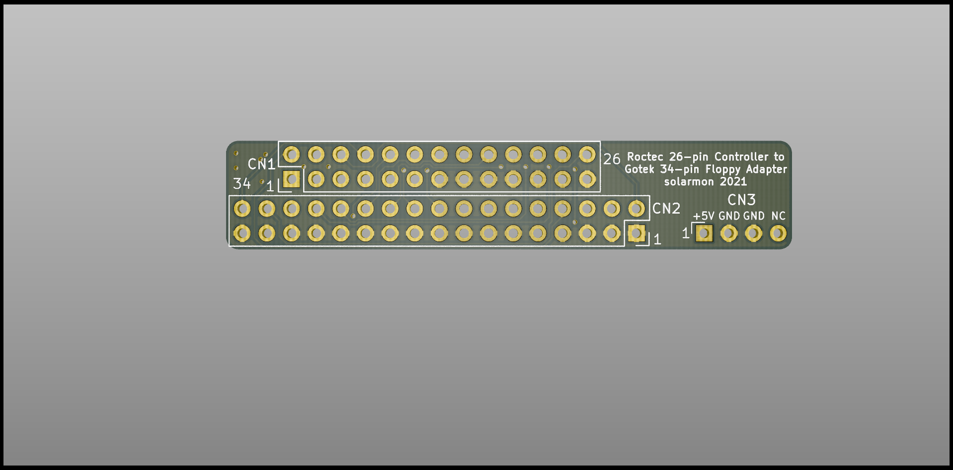 Roctec 26-pin to Gotek Adapter, from the project README