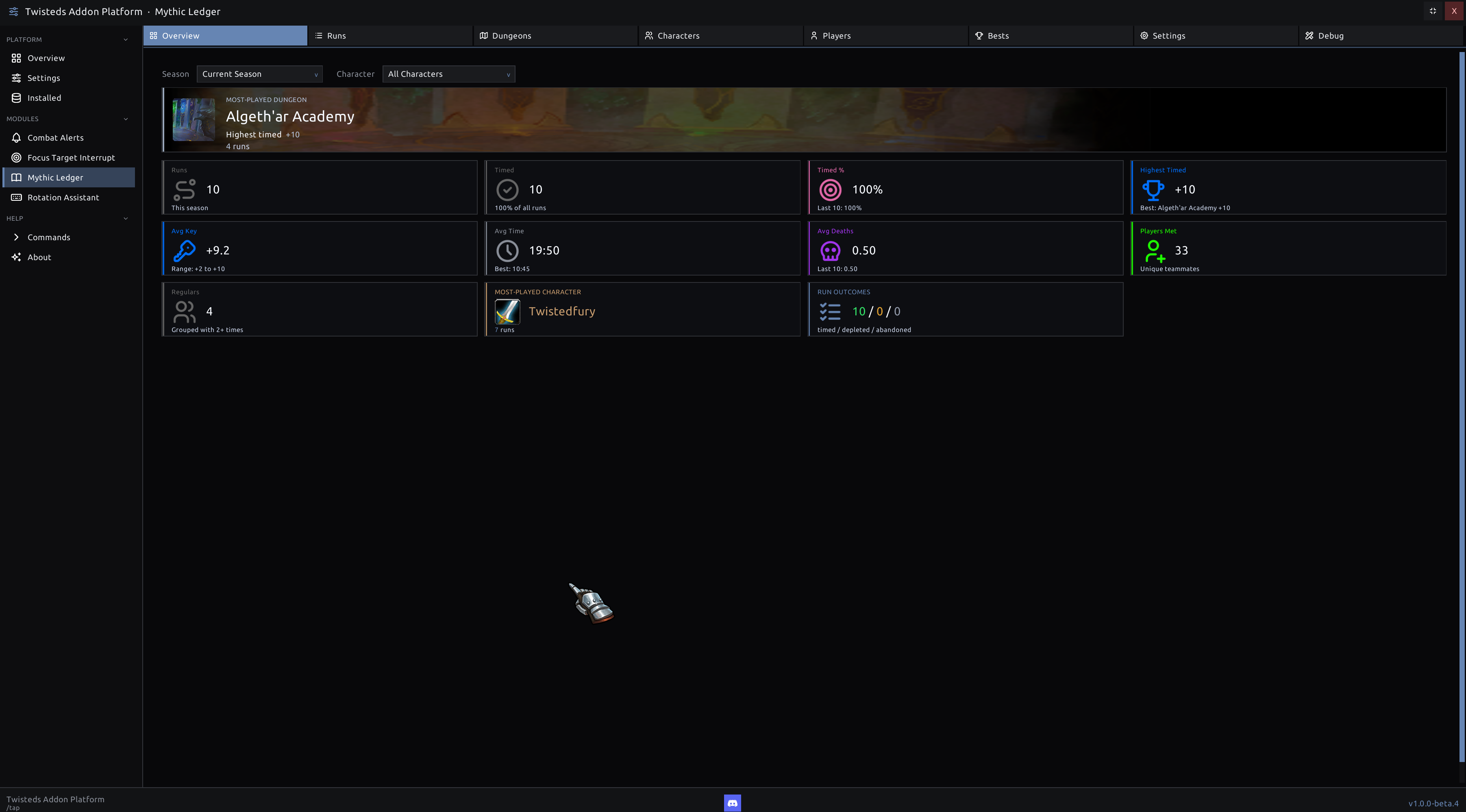 Account-wide Overview — your season at a glance