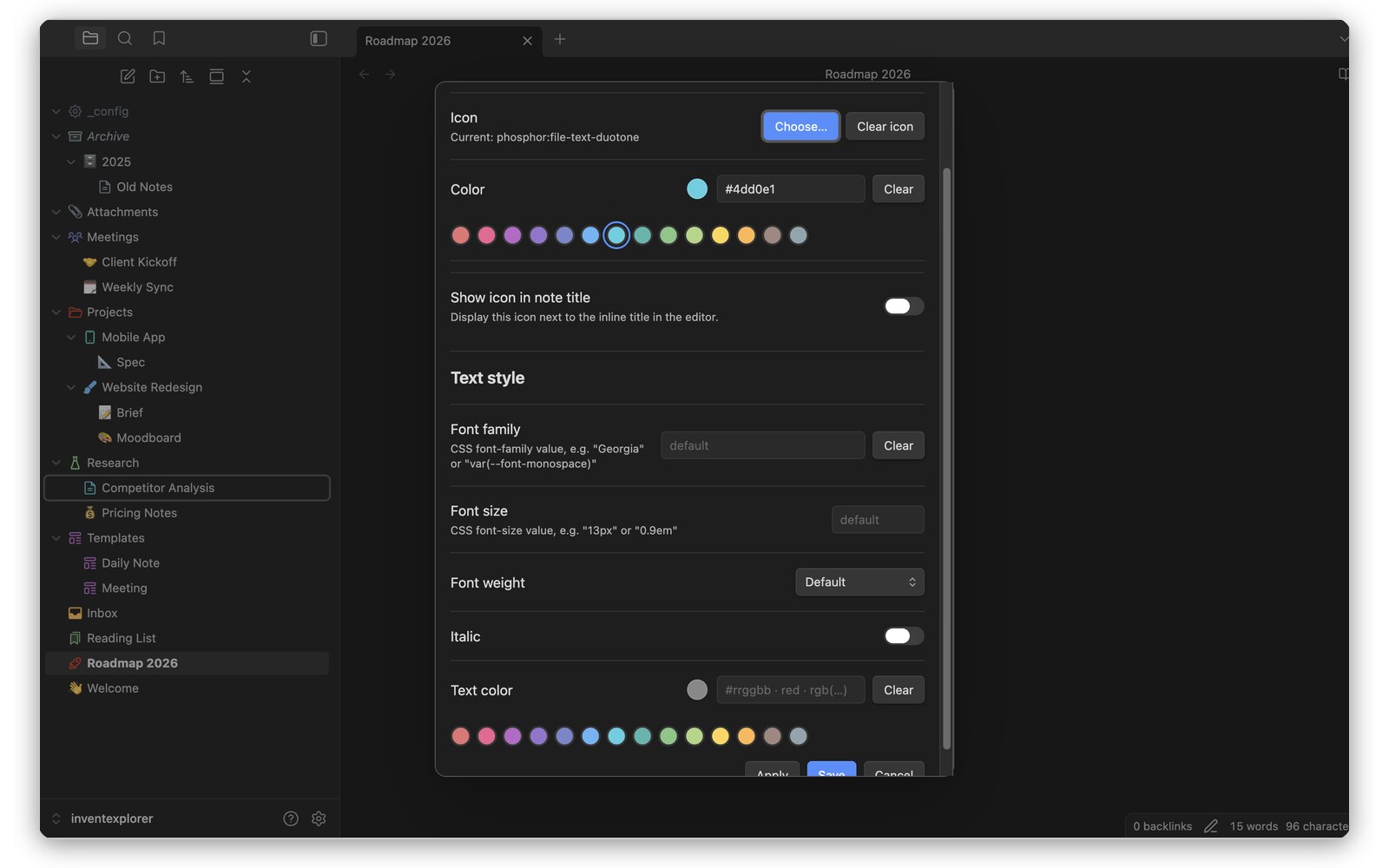 InventExplorer - Obsidian Plugin