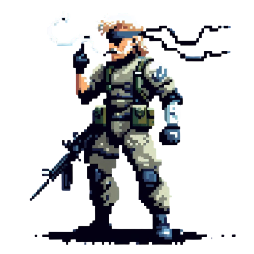 Solid Snake en pixelart