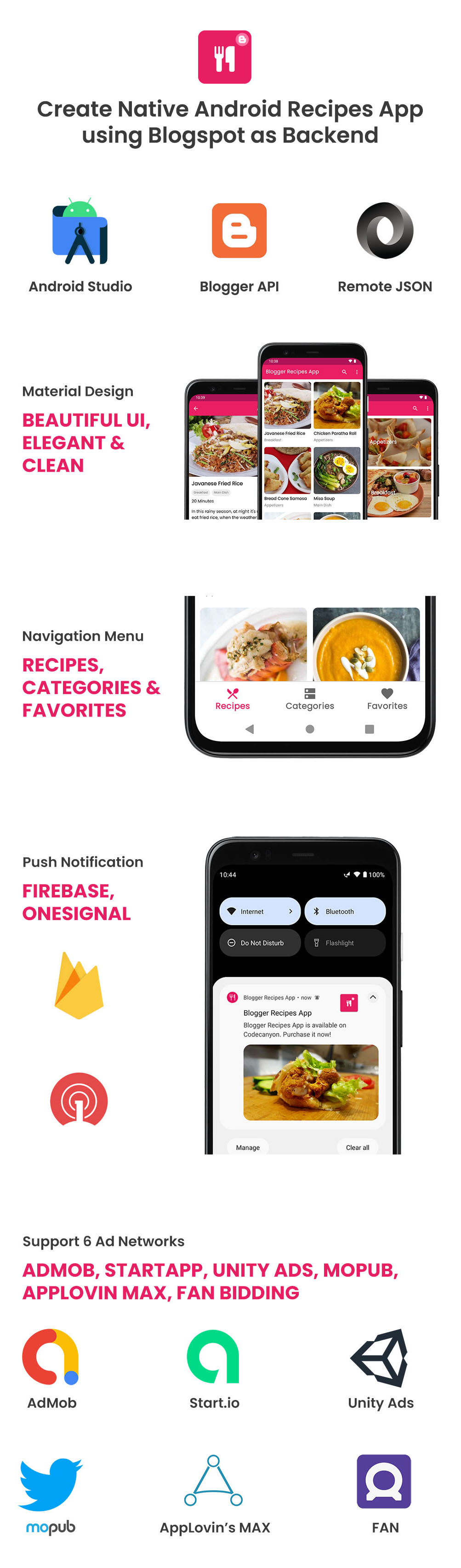 Blogger Recipes App - Blogger API v3 - 3