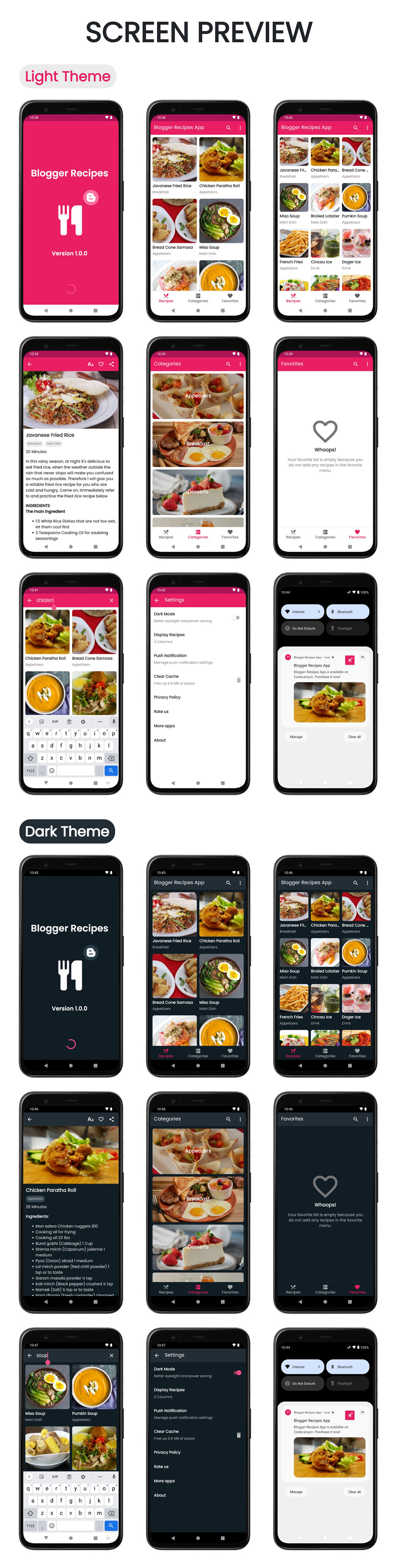 Blogger Recipes App - Blogger API v3 - 4