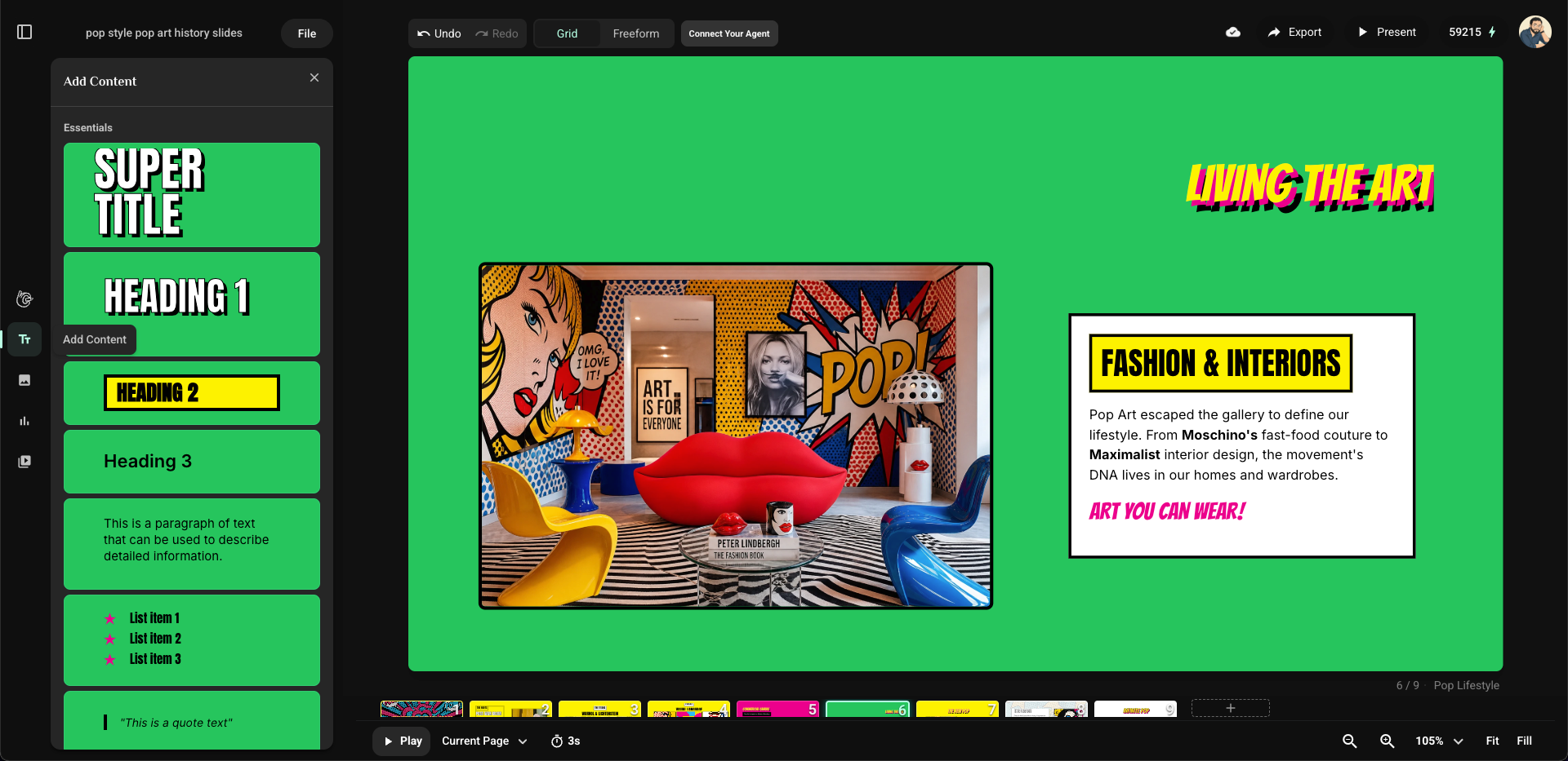 Flato canvas editing and content tools