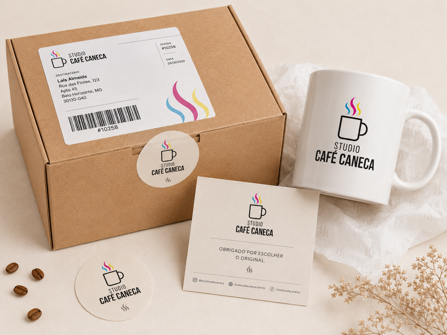 Kit corporativo com marca