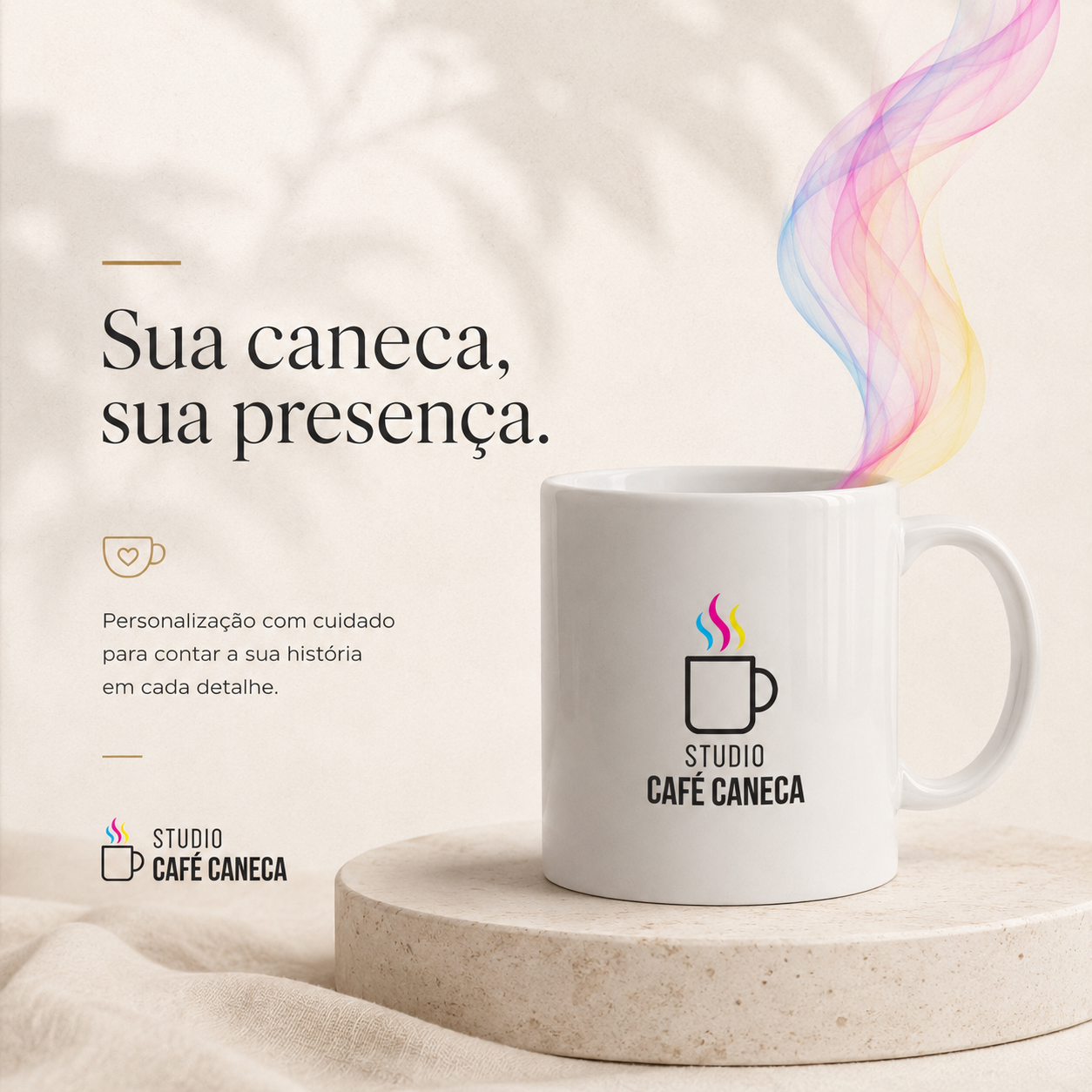 Post de produto com caneca Studio Café Caneca