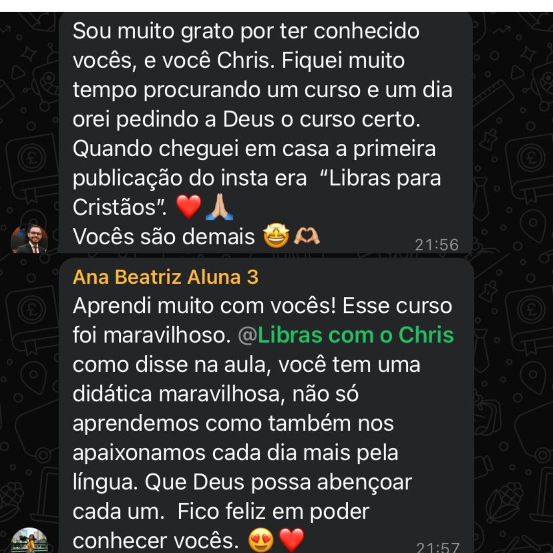Depoimento de aluna