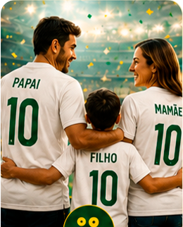 Família com camisetas personalizadas