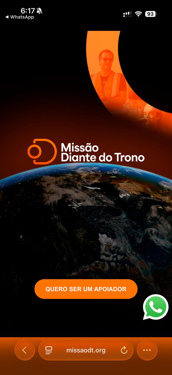 Case mobile: Missão Diante do Trono
