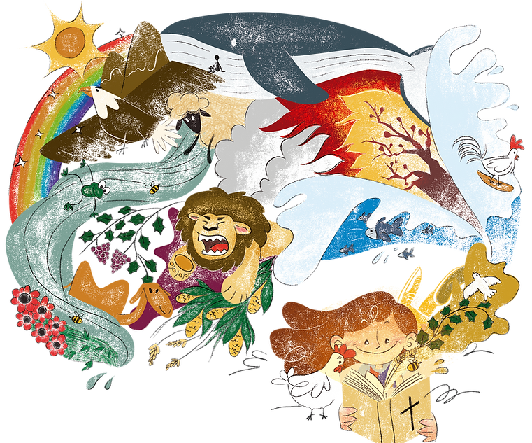 Ilustração infantil bíblica