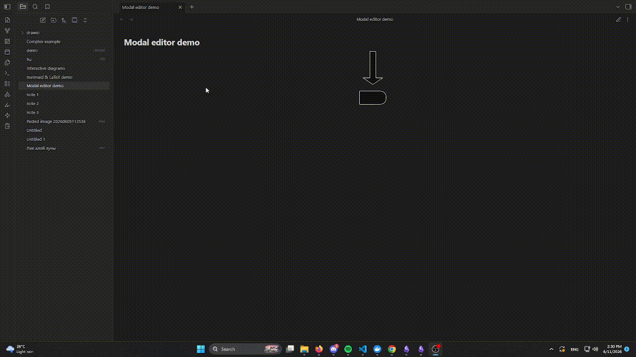 Edit diagram via context menu