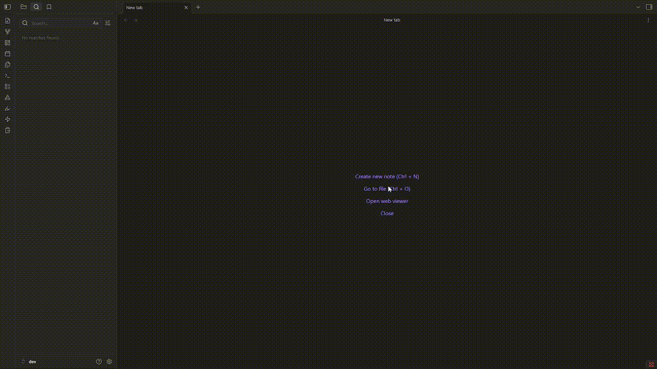 Open editor via Command Palette