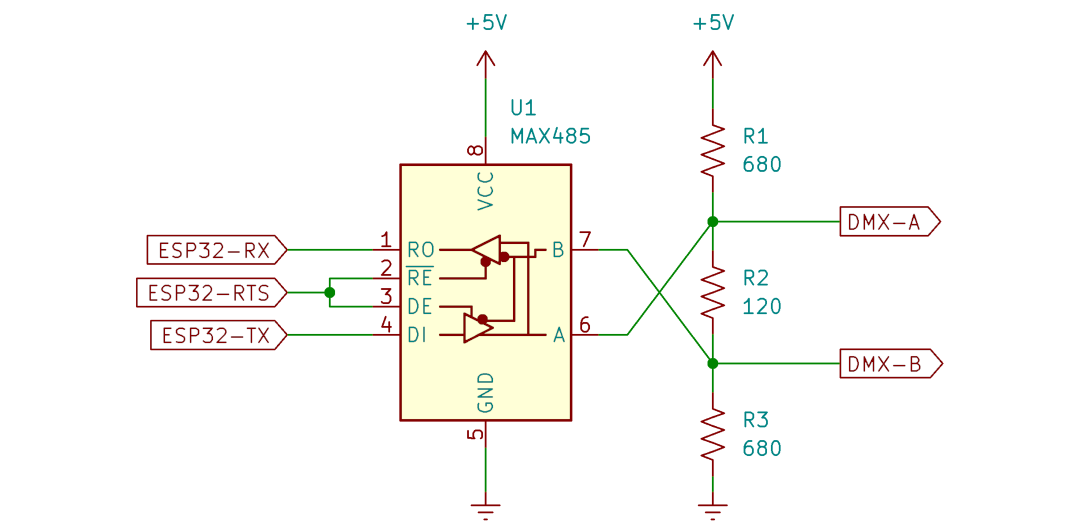 An example RS-485 circuit