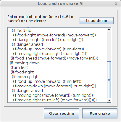 Load snake AI