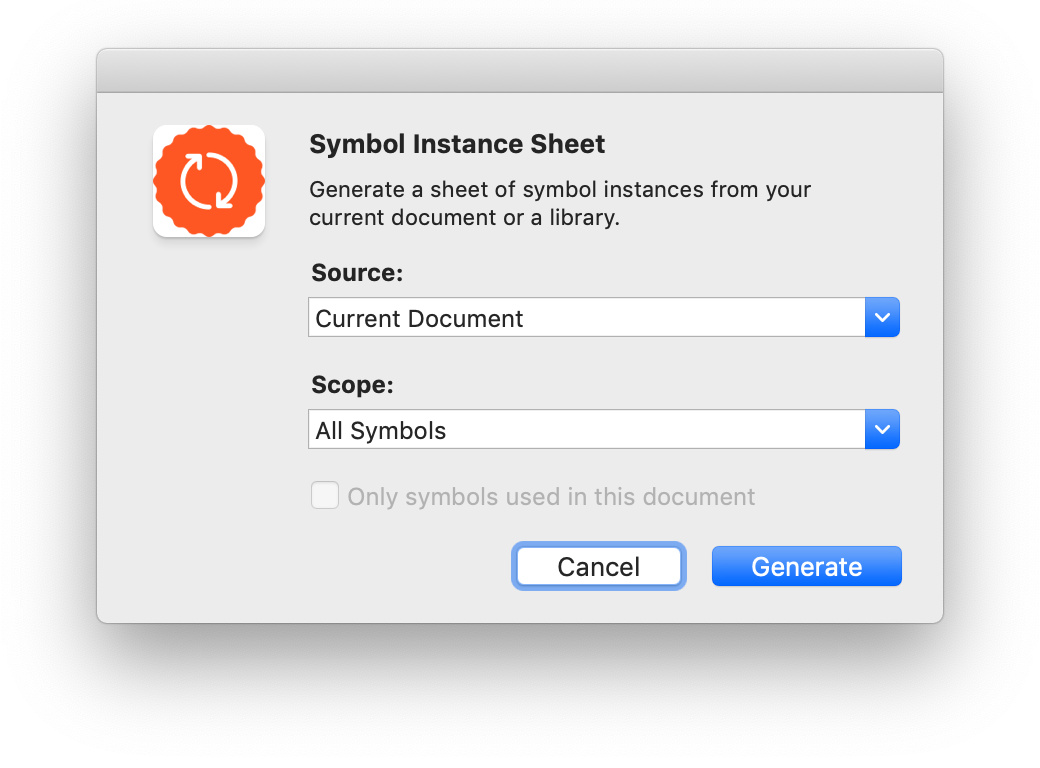 Symbol Instance Sheet