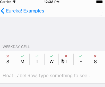 Screenshot of Custom Cells