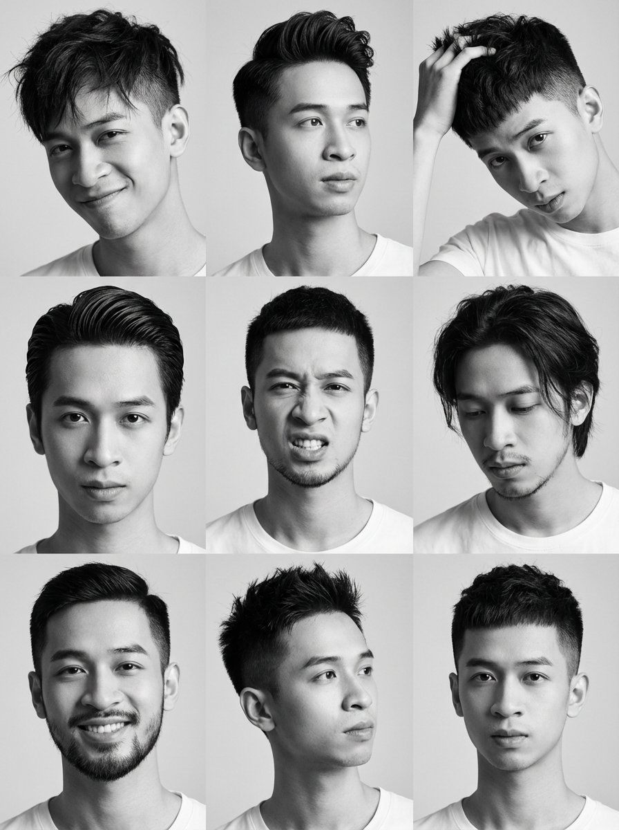 Ảnh chân dung phong cách Hymalaya (Haimati) lưới 9 ô