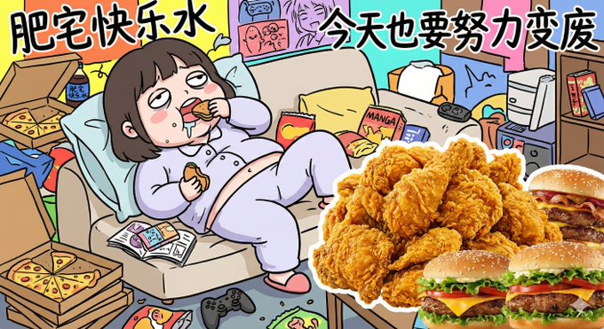 互联网沙雕风格插画