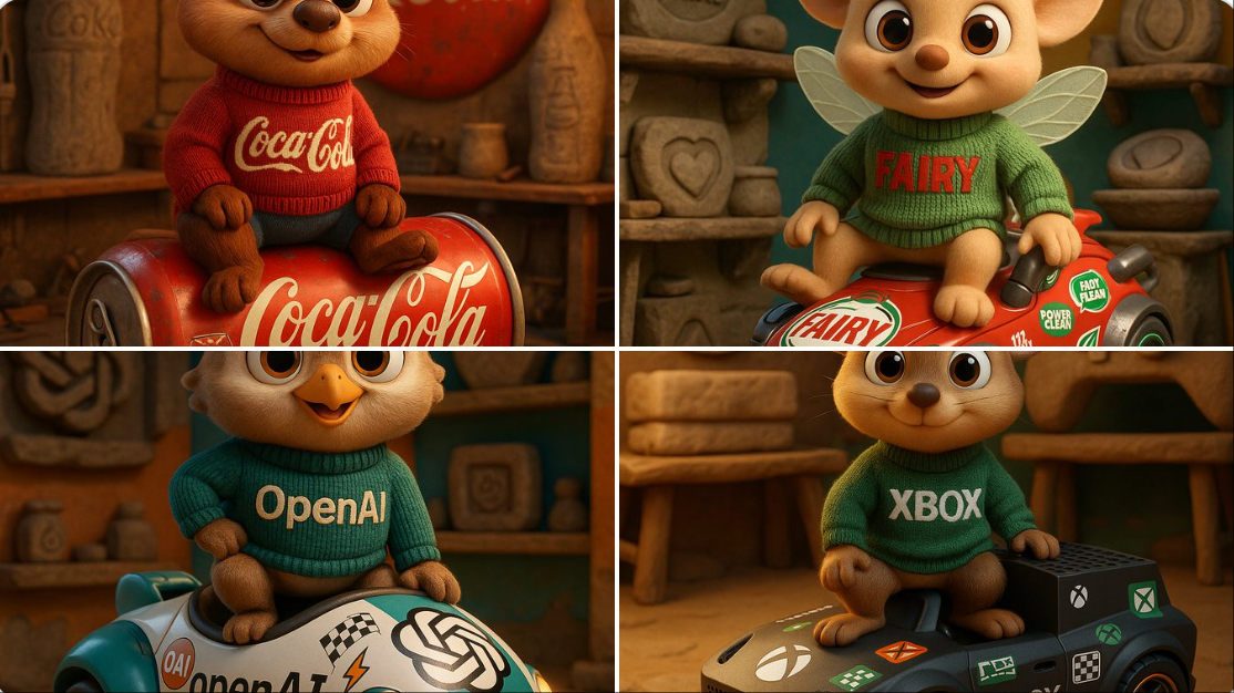 Nhân vật hoạt hình 3D thương hiệu