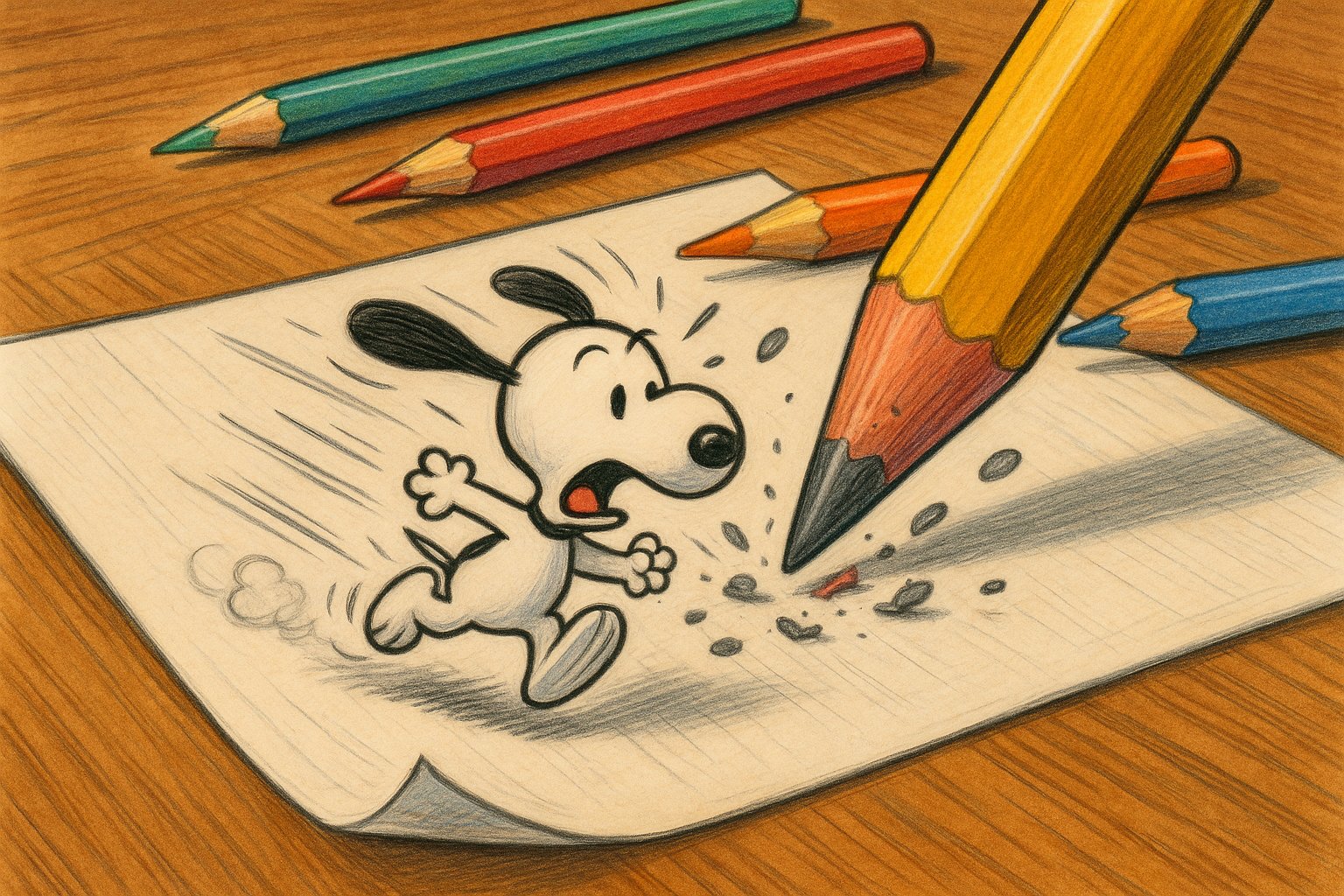 纸上的小卡通角色 - 2