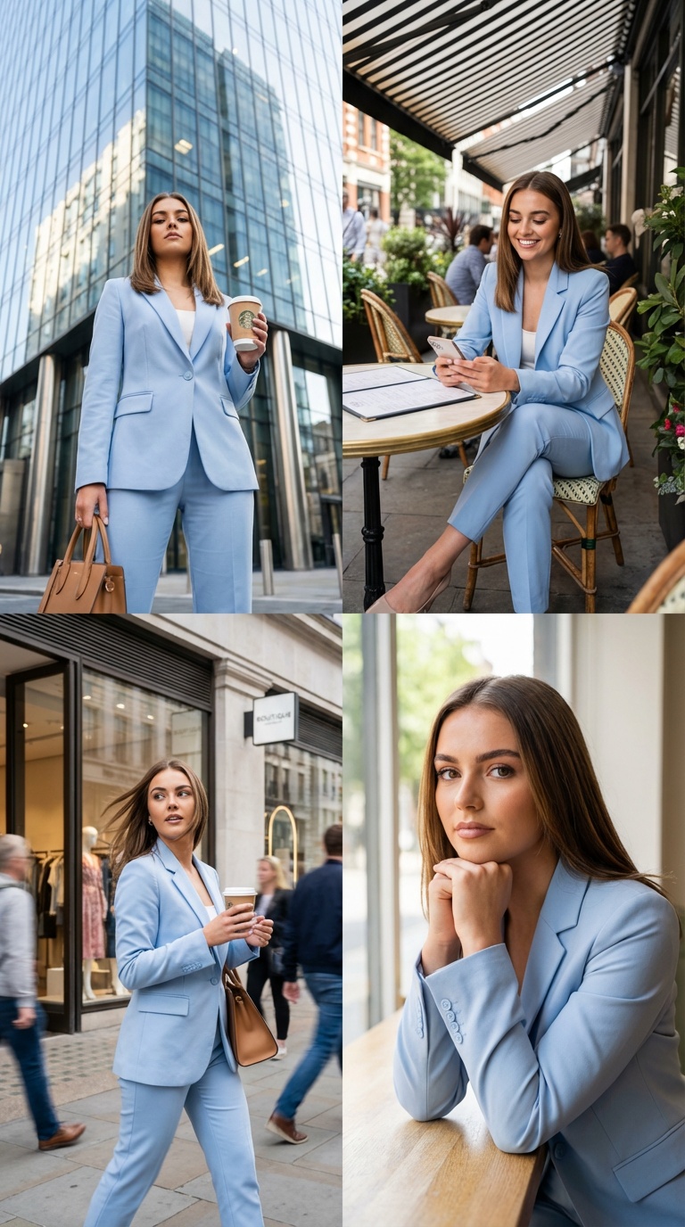 Cắt dán 4 khung hình thời trang đồng nhất