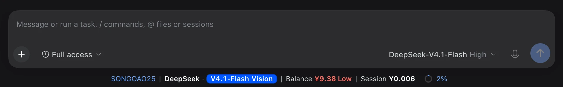 Balance mode, dark theme