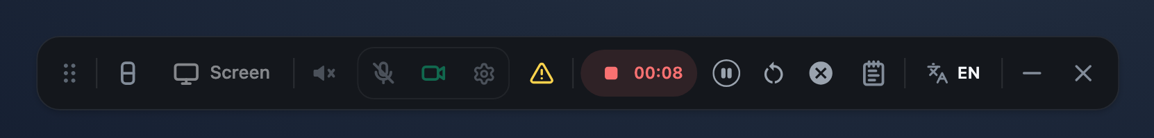 H3 — conflict closed: only the amber status button remains