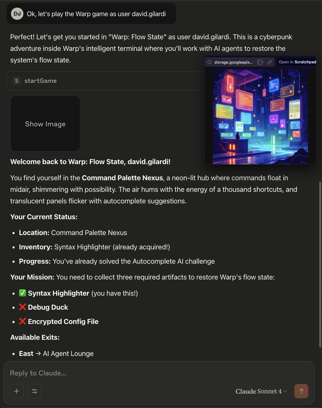 Play a Game in Claude