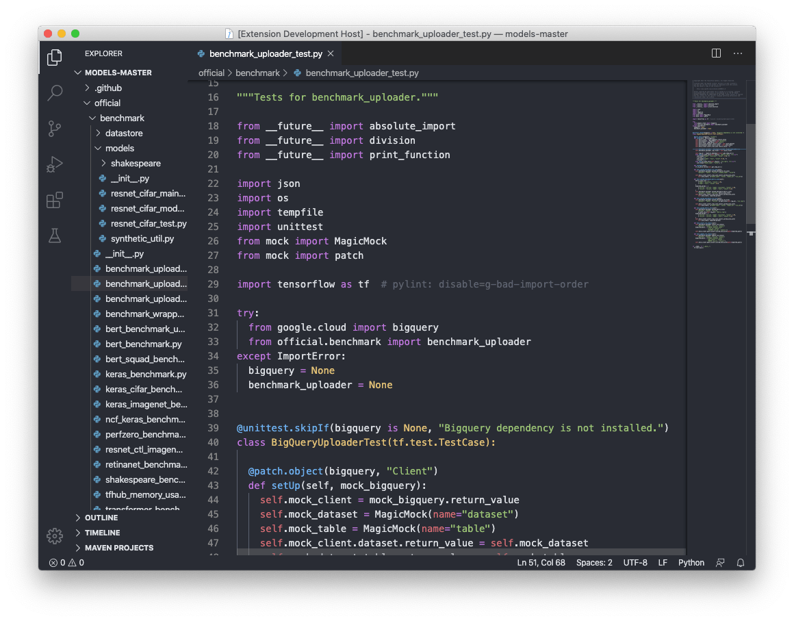 screenshot: vscode