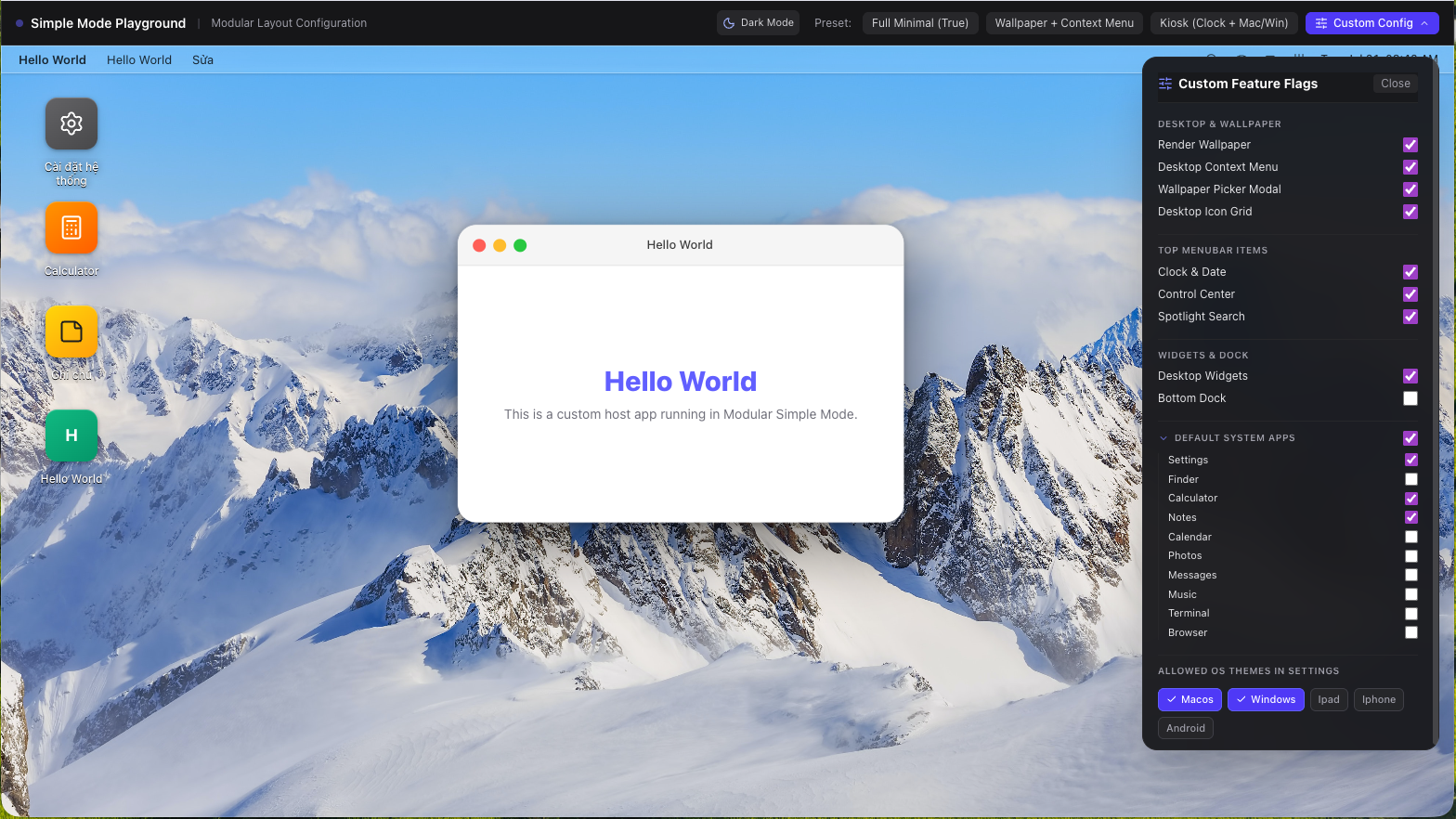 Modular Simple Mode with Custom Config
