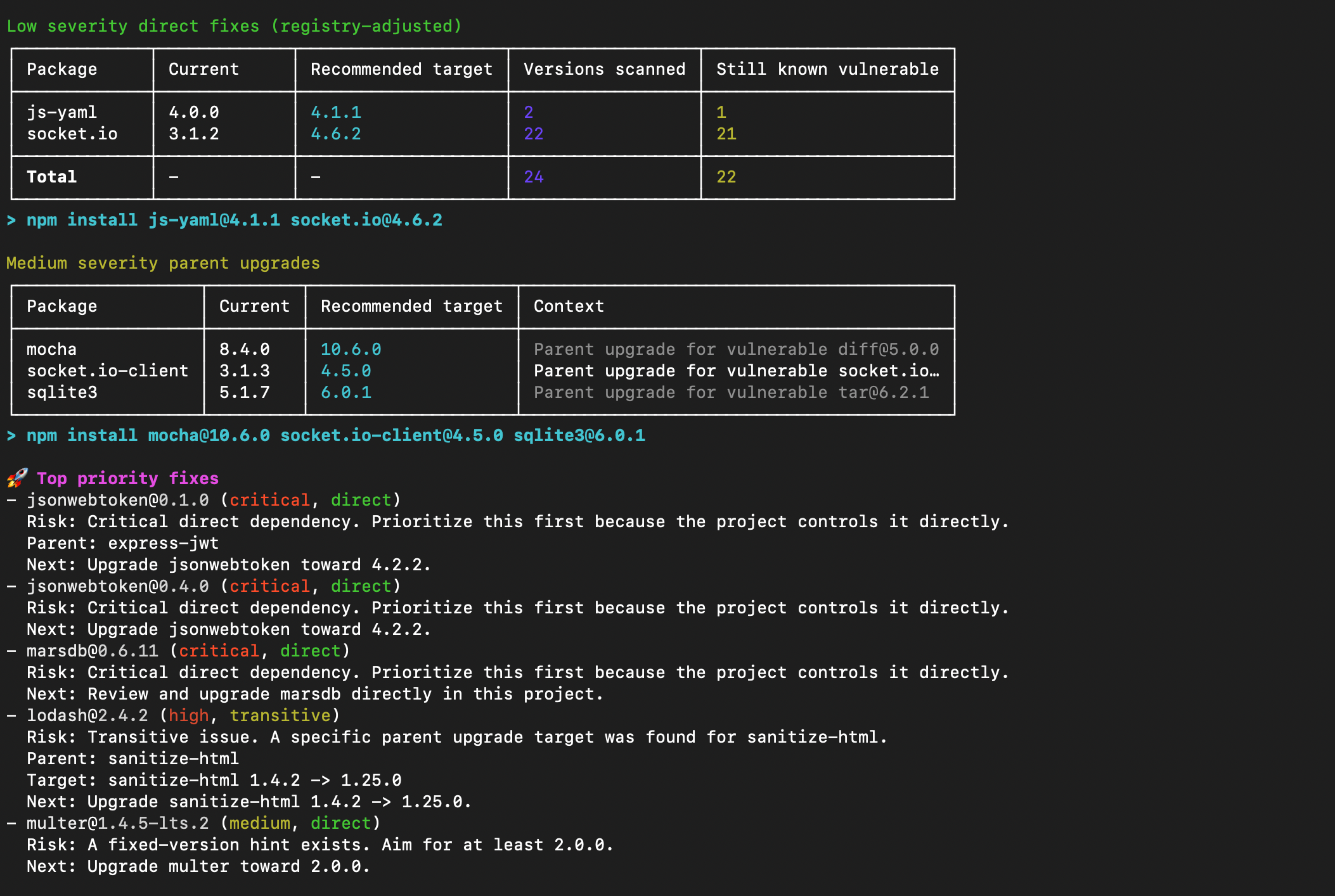 Juice Shop copy-and-run command groups