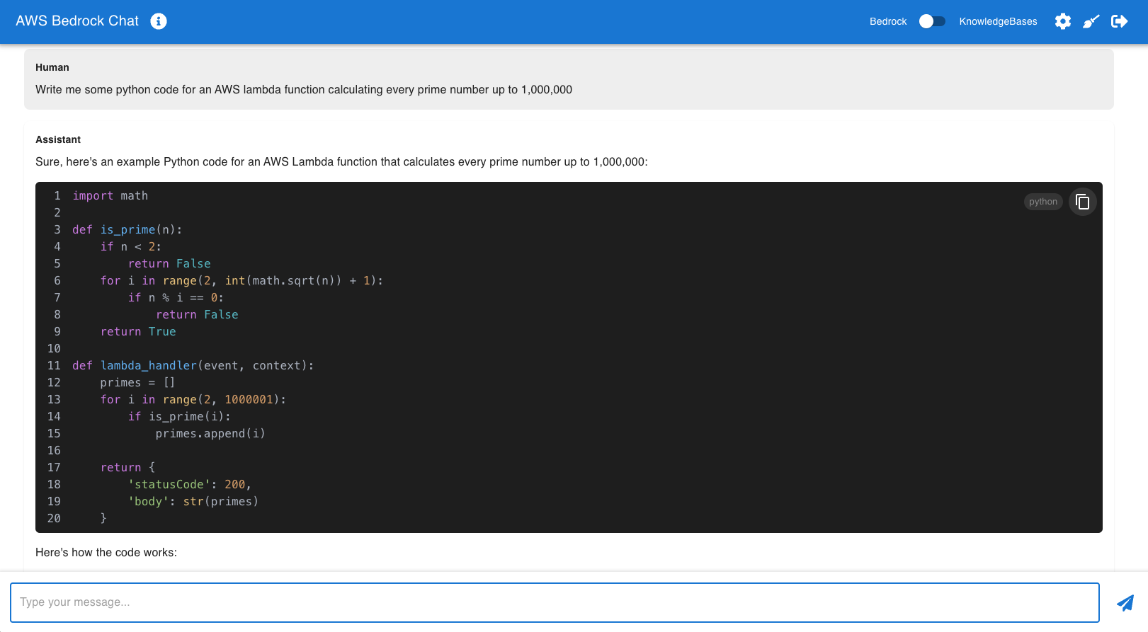 Writing code with Anthropic Claude 3 Sonnet