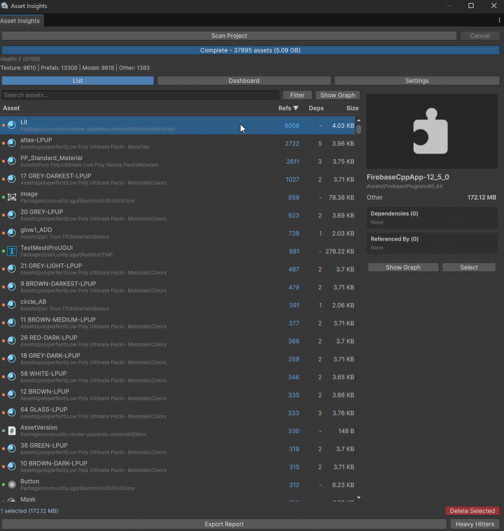 Asset List View