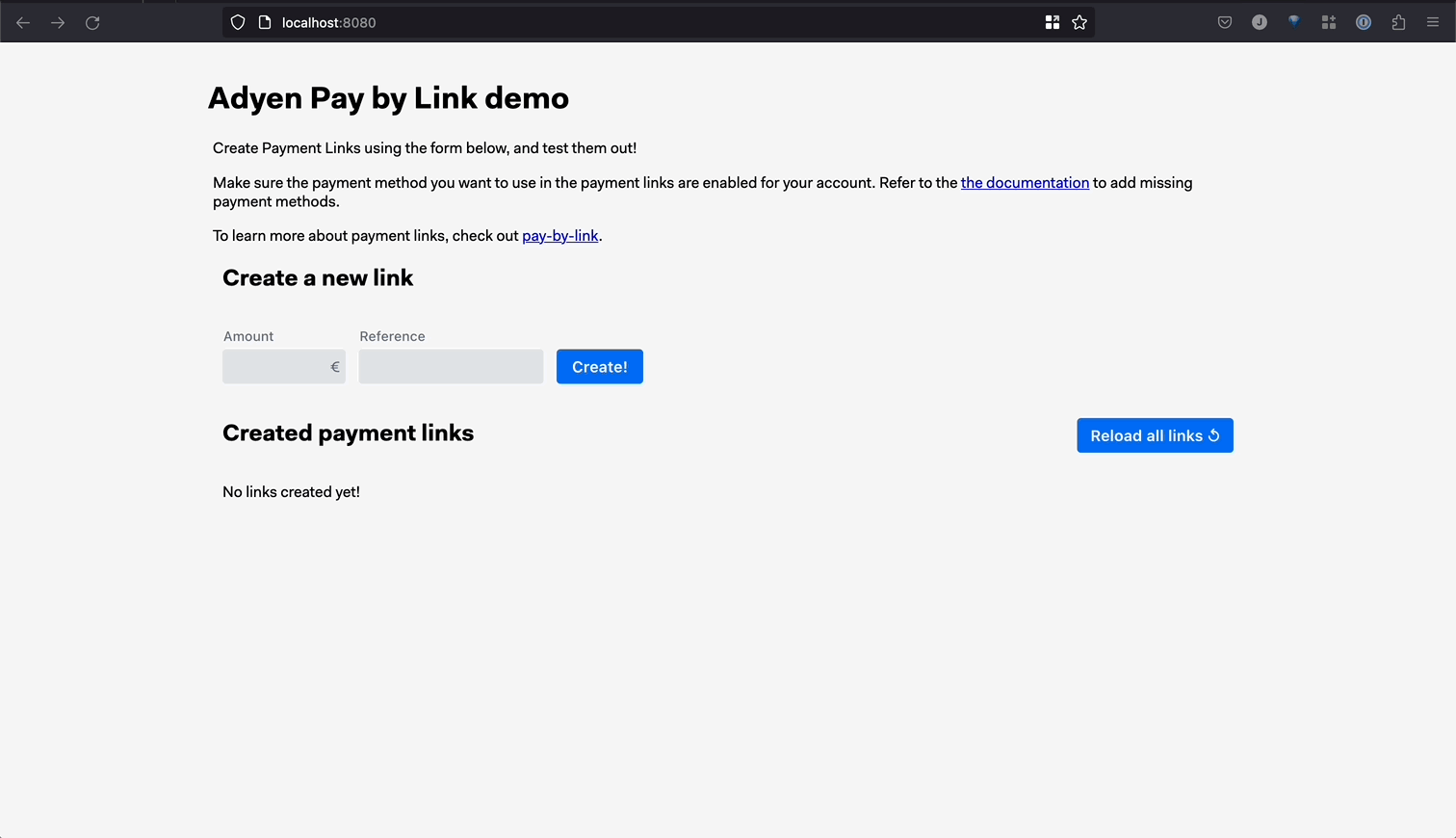 Pay by Link Demo