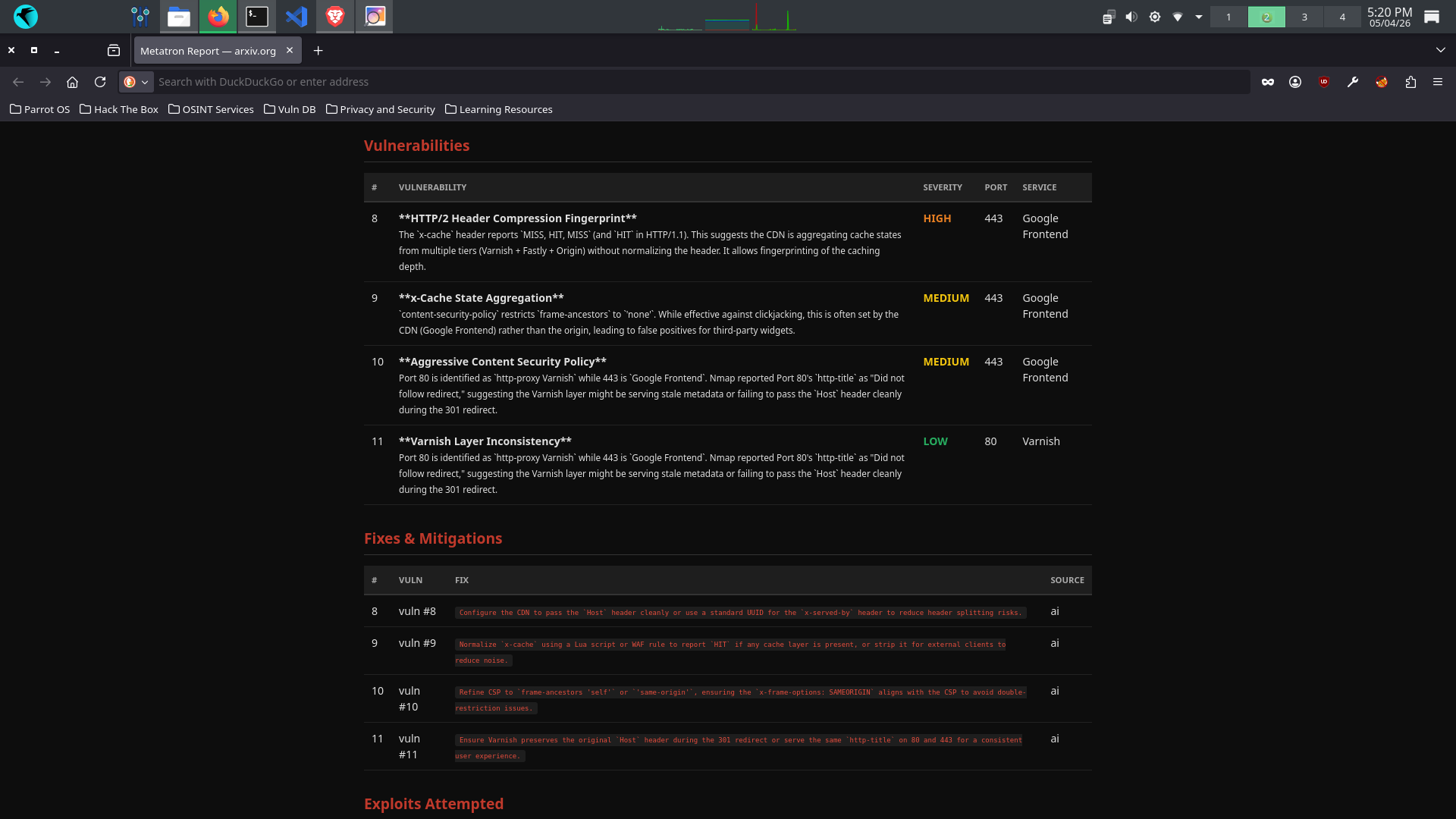 Export Menu