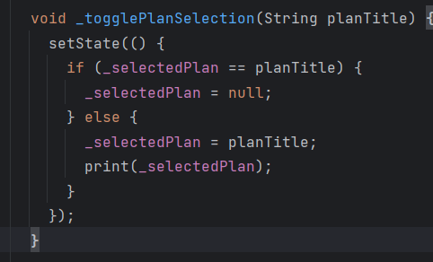 Plan Selection Example