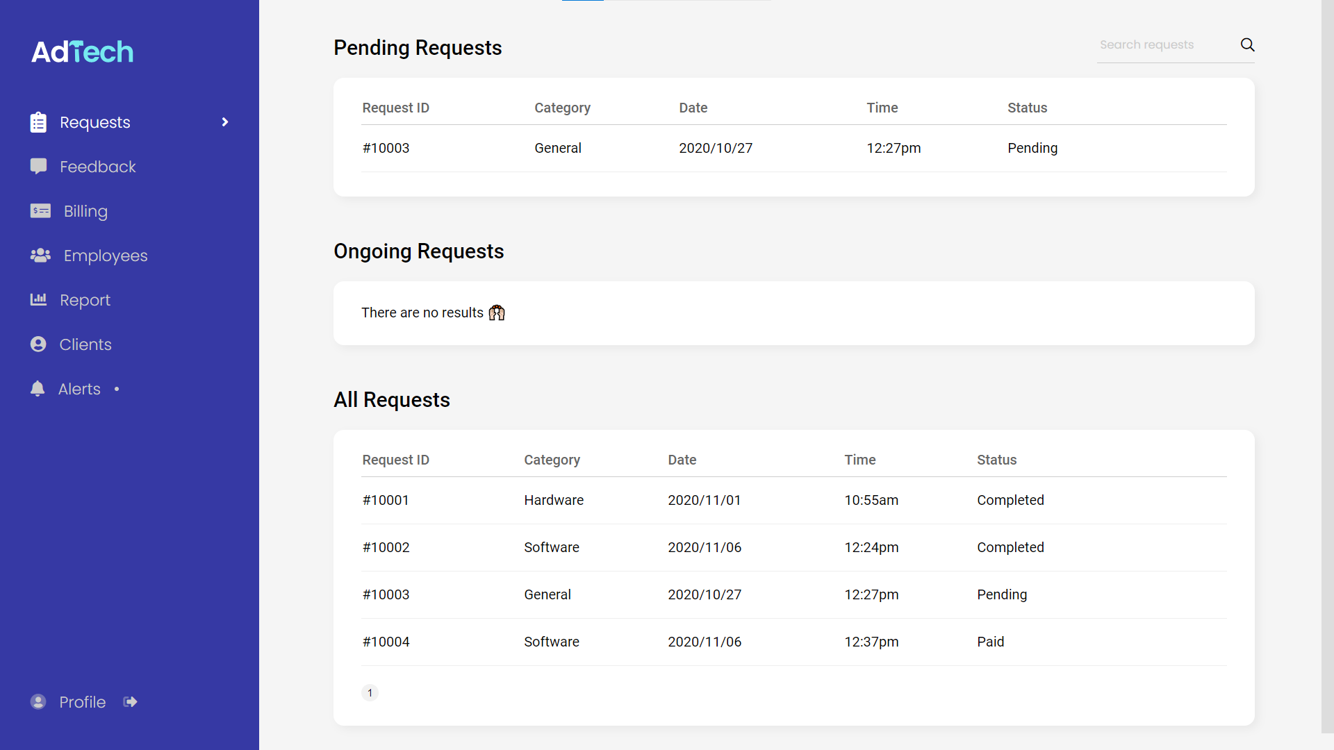 Admin Dashboard