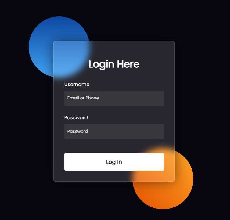 login form