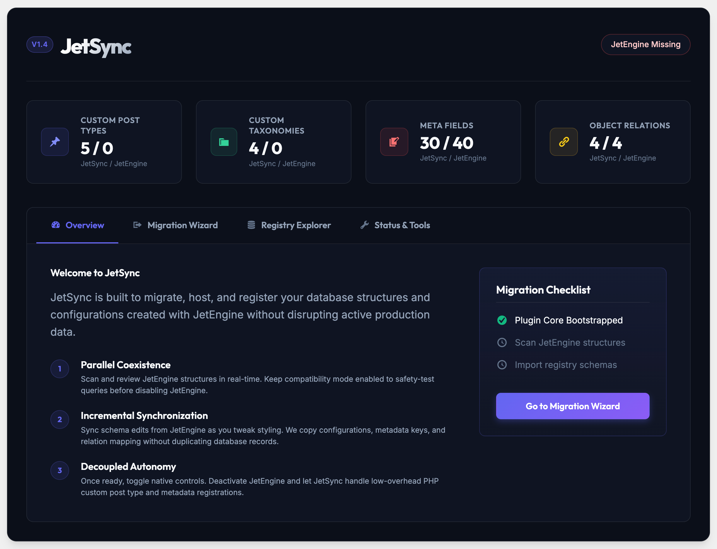 JetSync Dashboard
