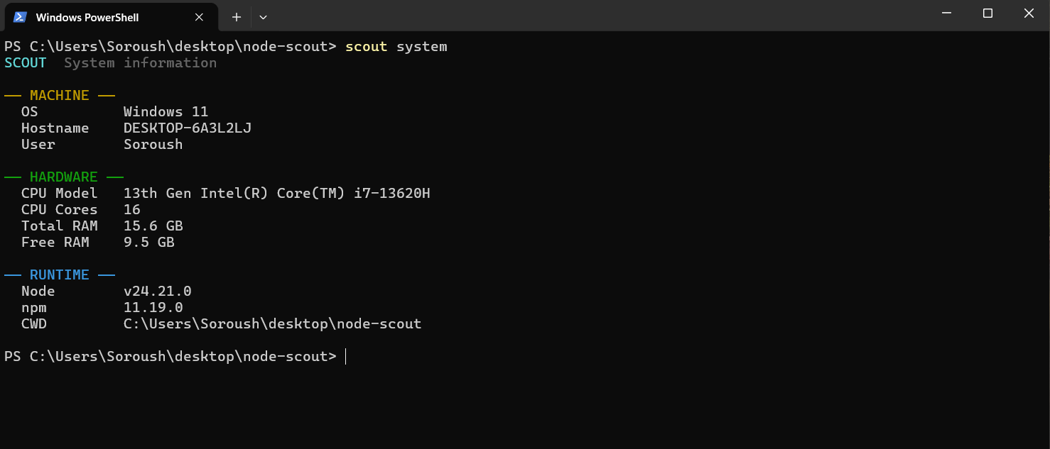 System info